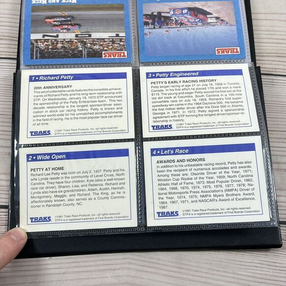 Richard Petty TRAKS 1991 Collector Set- Cards LOT #1-50 All NM in Pro Set Binder - Picture 4 of 16